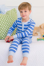 Load image into Gallery viewer, Sutton&#39;s Sweet Dream Set - Barbados Blue Stripe w/ Beale Street Blue - Fleece
