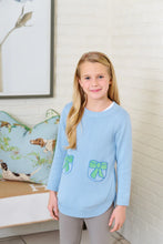 Load image into Gallery viewer, Terrell Tunic - Barrington Blue w/ Kiawah Kelly Green Bows
