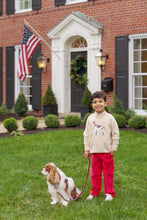 Load image into Gallery viewer, Isaac's Intarsia Sweater - Osprey Oatmeal w/ Dog
