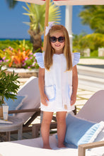 Load image into Gallery viewer, Callie Coverup - Worth Avenue White w/ Breakers Blue Seersucker
