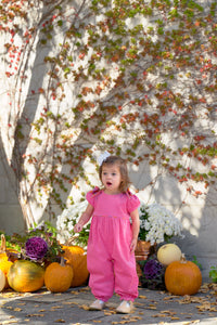 Ryleigh Romper - Romany Rose w/ Autumn Punch Plaid - Corduroy