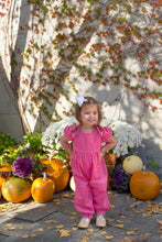 Load image into Gallery viewer, Ryleigh Romper - Romany Rose w/ Autumn Punch Plaid - Corduroy
