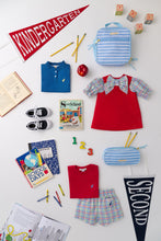 Load image into Gallery viewer, Beatrice Bow Blouse - Kindness Wins Windowpane - Short Sleeve
