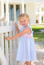Load image into Gallery viewer, Pammy's Pinafore Dress - Breakers Blue Seersucker w/ Sandpearl Pink
