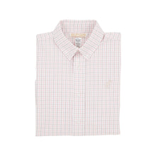 Load image into Gallery viewer, Dean&#39;s List Dress Shirt - Chelsea Chocolate and Parrot Cay Coral Windowpane
