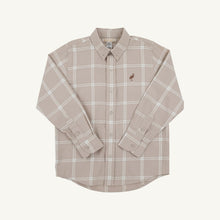 Load image into Gallery viewer, Dean's List Dress Shirt - Thompson Park Plaid w/ Gray Bay Brown - Flannel
