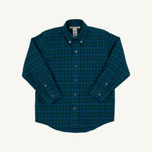 Load image into Gallery viewer, Dean's List Dress Shirt - Woodlake Point Plaid w/ Navy - Flannel
