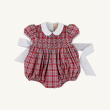 Load image into Gallery viewer, Dollie Mae Bubble - Woodspoint Plaid w/ Worth Ave White Smocking
