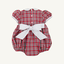 Load image into Gallery viewer, Dollie Mae Bubble - Woodspoint Plaid w/ Worth Ave White Smocking
