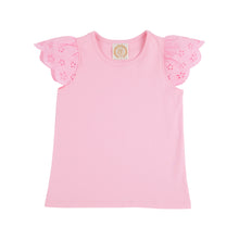 Load image into Gallery viewer, Ellen&#39;s Eyelet Top - Pier Party Pink - Pima
