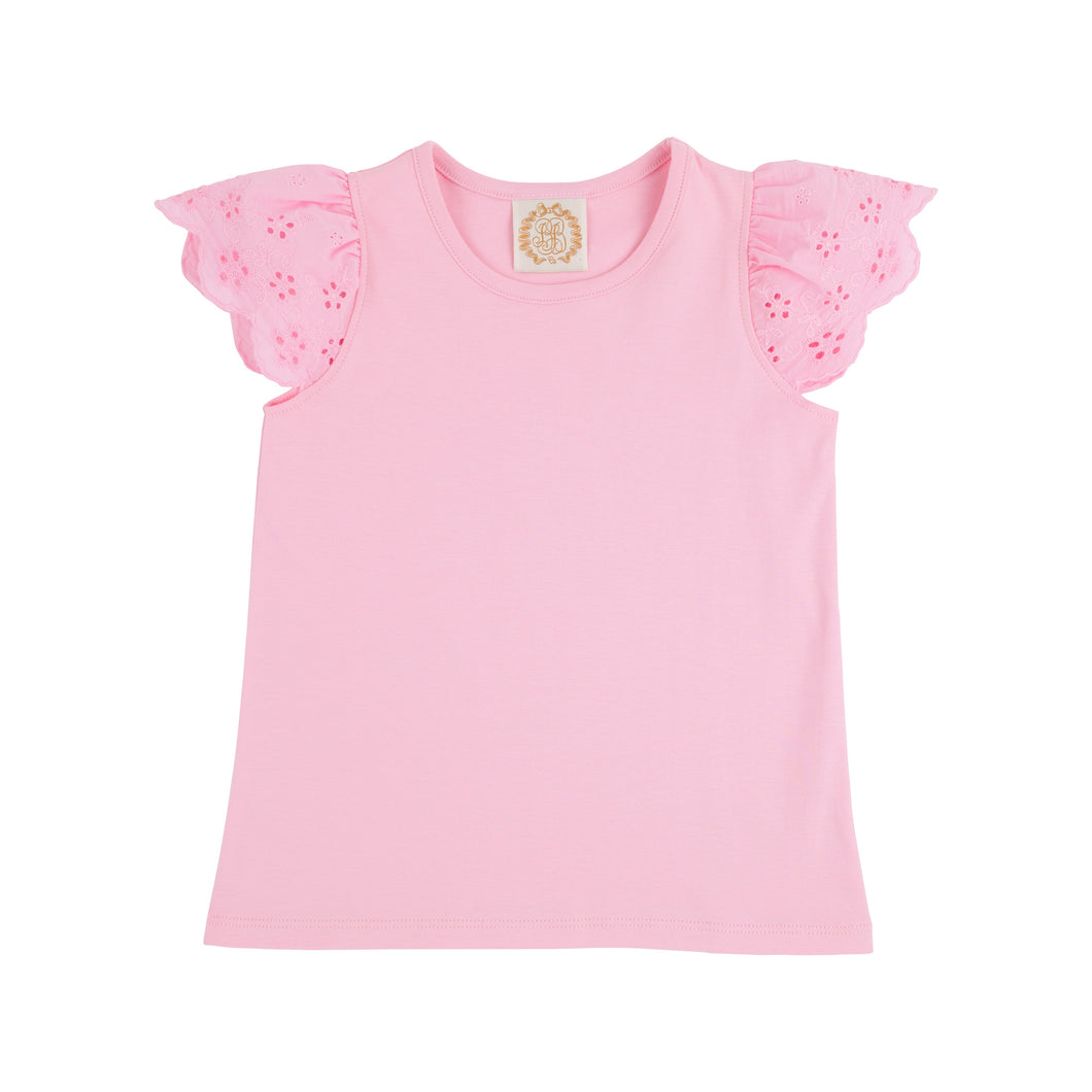 Ellen's Eyelet Top - Pier Party Pink - Pima
