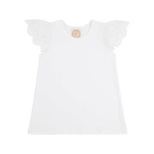 Load image into Gallery viewer, Ellen&#39;s Eyelet Top - Worth Avenue White - Pima
