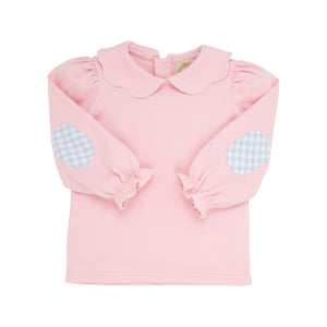 Emma's Elbow Patch Top - Palm Beach Pink w/ Beale Street Blue Gingham