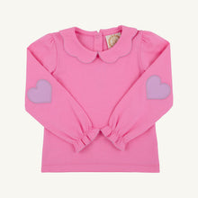 Load image into Gallery viewer, Emma's Elbow Patch Top - Winter Park Pink w/ Valley High Violet - Hearts
