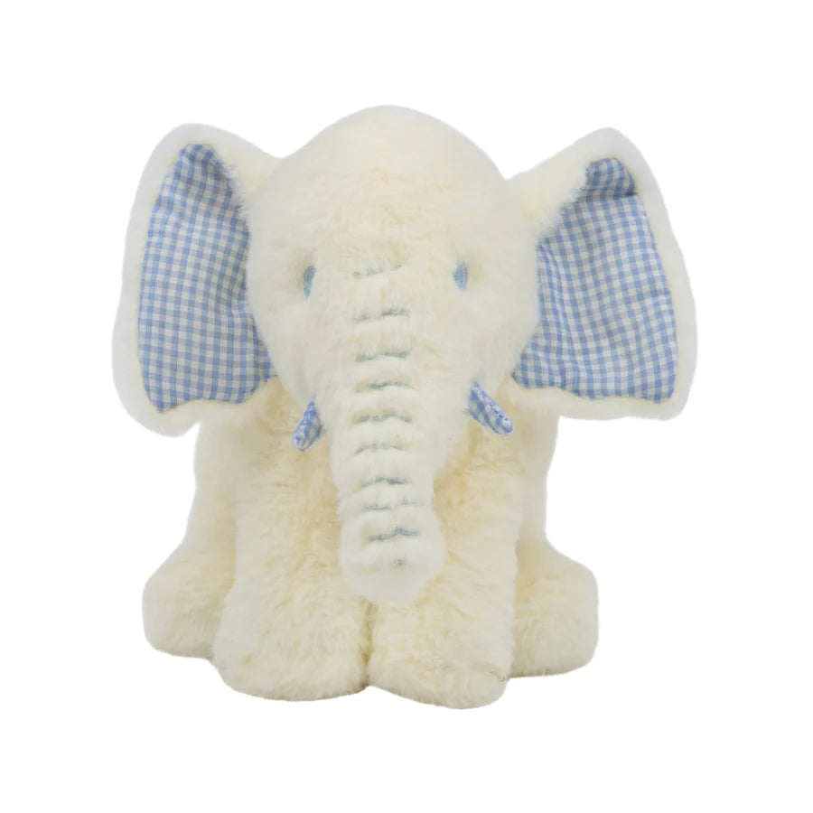 Stuffed Animal - Emmett D. Elephant - Palmetto Pearl w/ Buckhead Blue Gingham