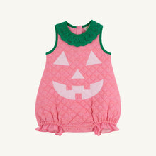 Load image into Gallery viewer, Happy Halloween Costume - Pumpkin - Hamptons Hot Pink Micro Dot w/ Kelly Green
