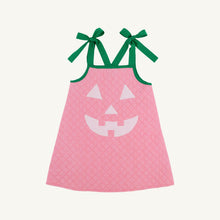 Load image into Gallery viewer, Happy Halloween Costume - Pumpkin - Hamptons Hot Pink Micro Dot w/ Kelly Green
