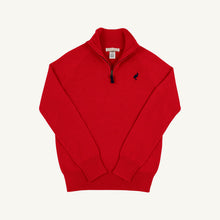 Load image into Gallery viewer, Hayden Half-Zip Sweater - Richmond Red w/ Nantucket Navy
