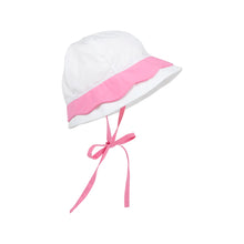 Load image into Gallery viewer, Hollingsworth Hat - Worth Ave White w/ Hamptons Hot Pink - Broadcloth
