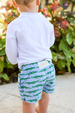 Load image into Gallery viewer, Tortola Swim Trunks - See Ya Later Alligator w/ Palm Beach Pink
