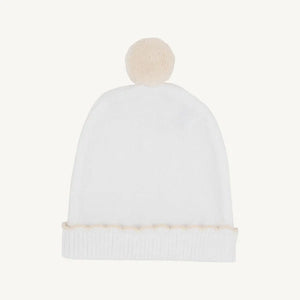 I'm Here Pom Pom Hat - Blue, Pink, Red - Size 0/3m