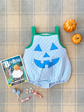 Load image into Gallery viewer, Happy Halloween Costume - Pumpkin - Beale St. Blue, Barbados Blue, Kiawah Kelly Green

