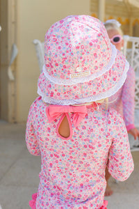 Beaufort Bucket Hat - Mableton Mini Floral w/ Worth Ave White Eyelet - Swim - UPF