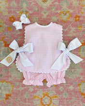 Load image into Gallery viewer, Talbott Tie Side - Pink Greenbrier Gingham w/ Worth Ave White - Woven

