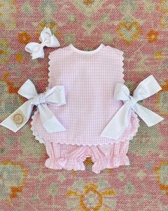Talbott Tie Side - Pink Greenbrier Gingham w/ Worth Ave White - Woven