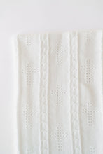 Load image into Gallery viewer, Bailey Baby Blanket - Worth Ave White - Pointelle
