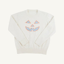 Load image into Gallery viewer, Isaac's Intarsia Sweater - Palmetto Pearl w/ Pumpkin Face
