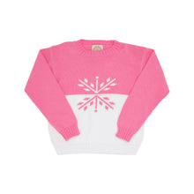 Load image into Gallery viewer, Isabelle&#39;s Intarsia Sweater - Hamptons Hot Pink &amp; Worth Ave White - Snowflake
