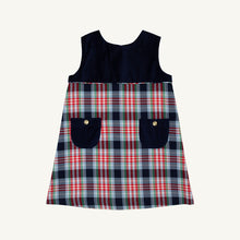 Load image into Gallery viewer, Jill Jumper - Nantucket Navy w/ Covington Cottage Plaid - Velveteen
