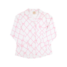 Load image into Gallery viewer, Let Me Lounge Top - Belle Meade Bow w/ Pier Party Pink - Long Sleeve - Ladies&#39;
