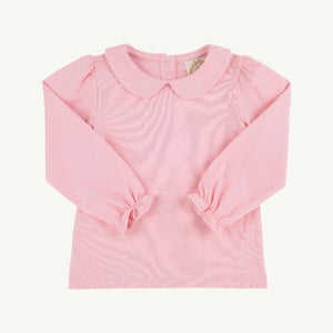 Maude's Peter Pan Collar Shirt - Sandpearl Pink - Long Sleeve - Pima
