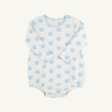 Load image into Gallery viewer, Patton Play Bubble - Vintage-Prep Pumpkin Pails - Buckhead Blue - Long Sleeves - Pima
