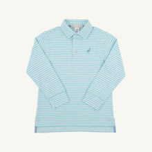 Load image into Gallery viewer, Prim &amp; Proper Polo - Belhaven Blue Stripe - Long Sleeve
