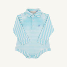 Load image into Gallery viewer, Prim &amp; Proper Polo - Belhaven Blue Stripe - Long Sleeve
