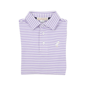Prim & Proper Polo - Palisades Purple Stripe - Long Sleeve