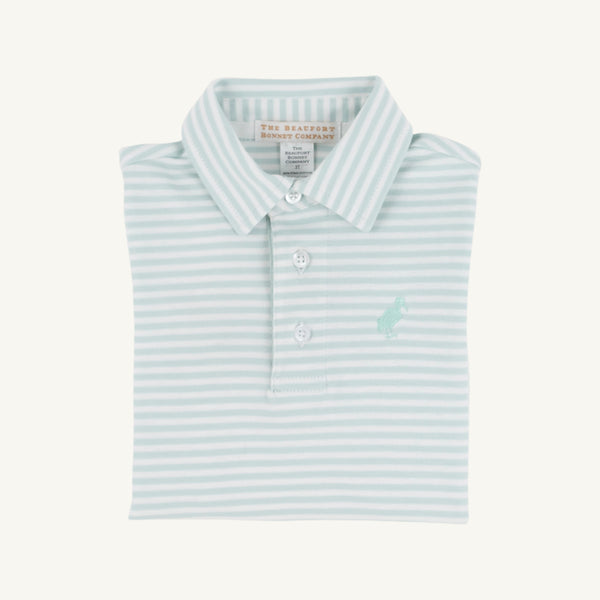 Prim & Proper Polo - Old Greenwich Green Stripe