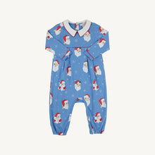 Load image into Gallery viewer, Bradford Romper - Dear Santa (Barbados Blue) - Long Sleeve - Collar
