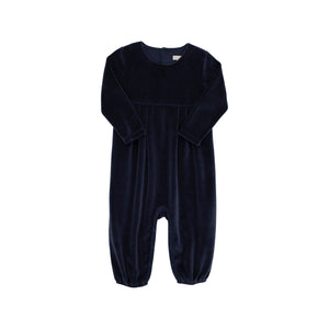 Bradford Romper - Nantucket Navy - Long Sleeve - Velour