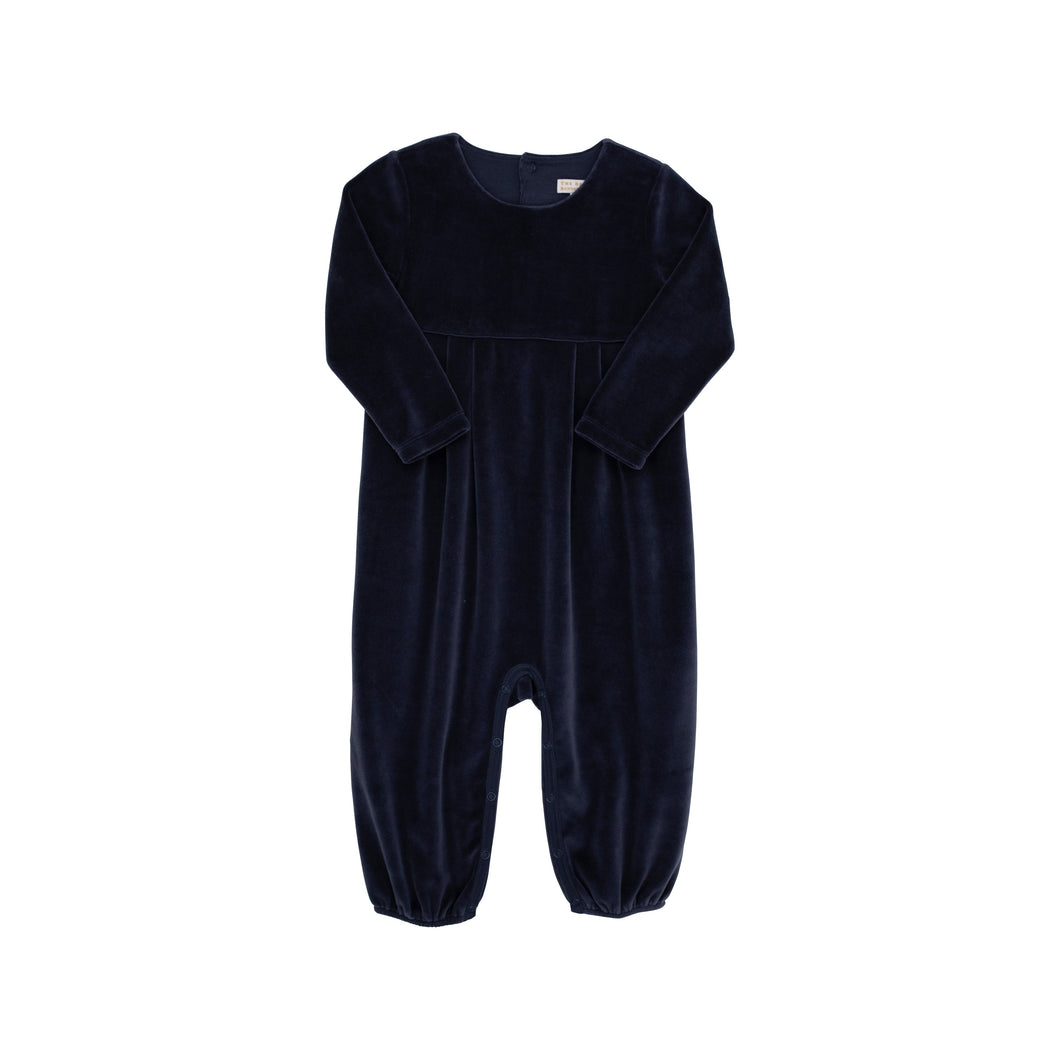 Bradford Romper - Nantucket Navy - Long Sleeve - Velour