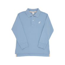 Load image into Gallery viewer, Prim &amp; Proper Polo - Barrington Blue w/ Worth Ave White - Long Sleeve

