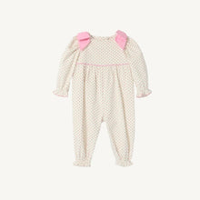 Load image into Gallery viewer, Ryleigh Romper - Palmetto Pearl w/ Richmond Red Microdots - Corduroy - Long Sleeve
