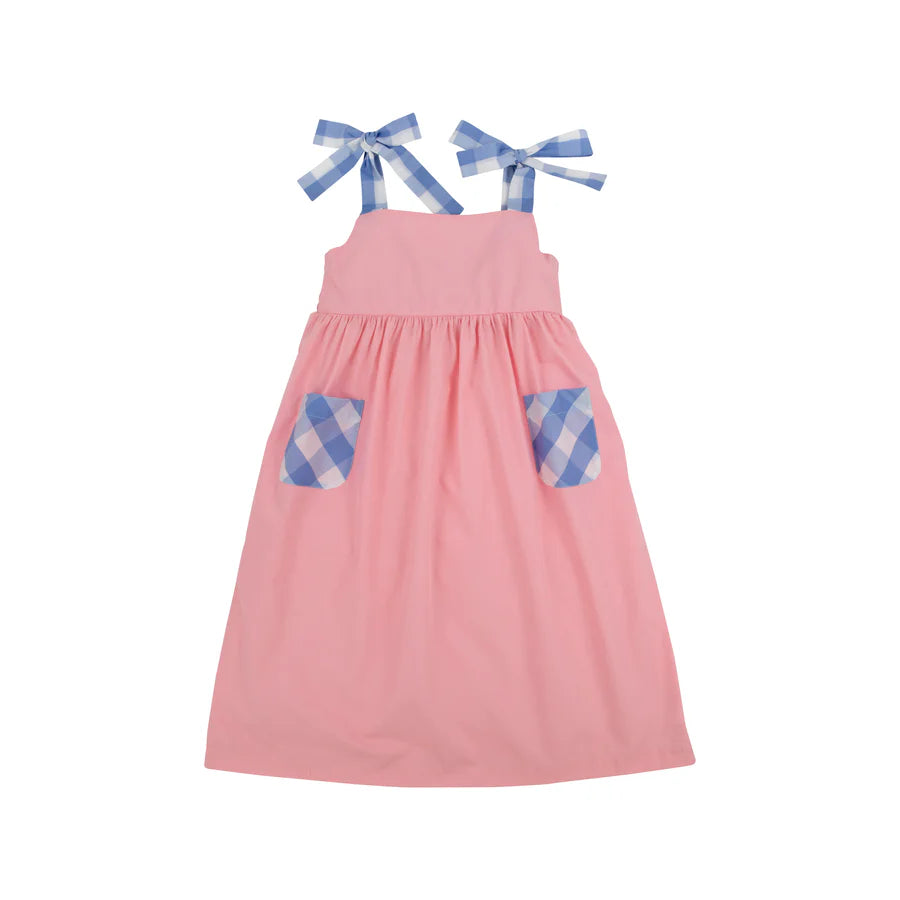 Macie Mini Dress - Sandpearl Pink w/ Park City Periwinkle Check