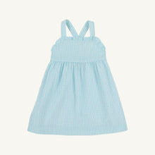 Load image into Gallery viewer, Macy Drew Dress - Belhaven Blue Windowpane - Woven
