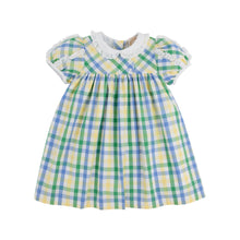 Load image into Gallery viewer, Mary Baker Day Dress - Polo Field Plaid w/ Worth Ave White
