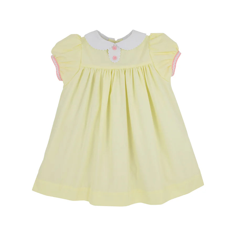 Mary Dal Dress - Bellport Butter Yellow w/ Sandpearl Pink