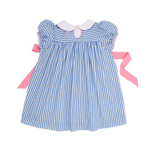 Load image into Gallery viewer, Mary Dal Dress - Barbados Blue Stripe w/ Hamptons Hot Pink - Woven
